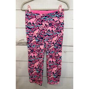 Lilly Pulitzer Athletic Luxletic Leggings Lobstah Roll M Vibrant Neon